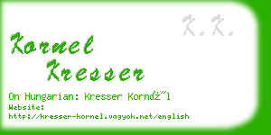 kornel kresser business card